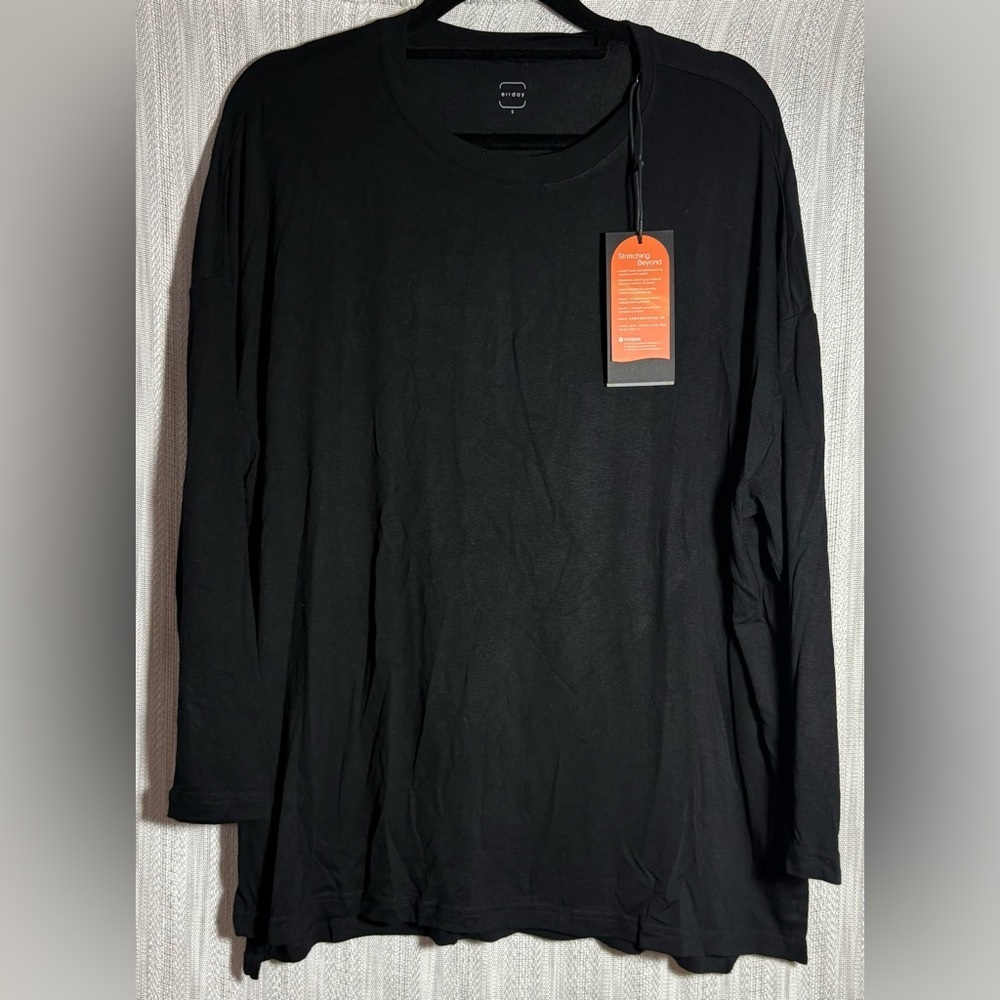 Elegant Black Long Sleeve Women's Top